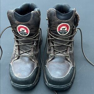 Red Wing steel toed boots Dark Brown Leather Boots wingshooter